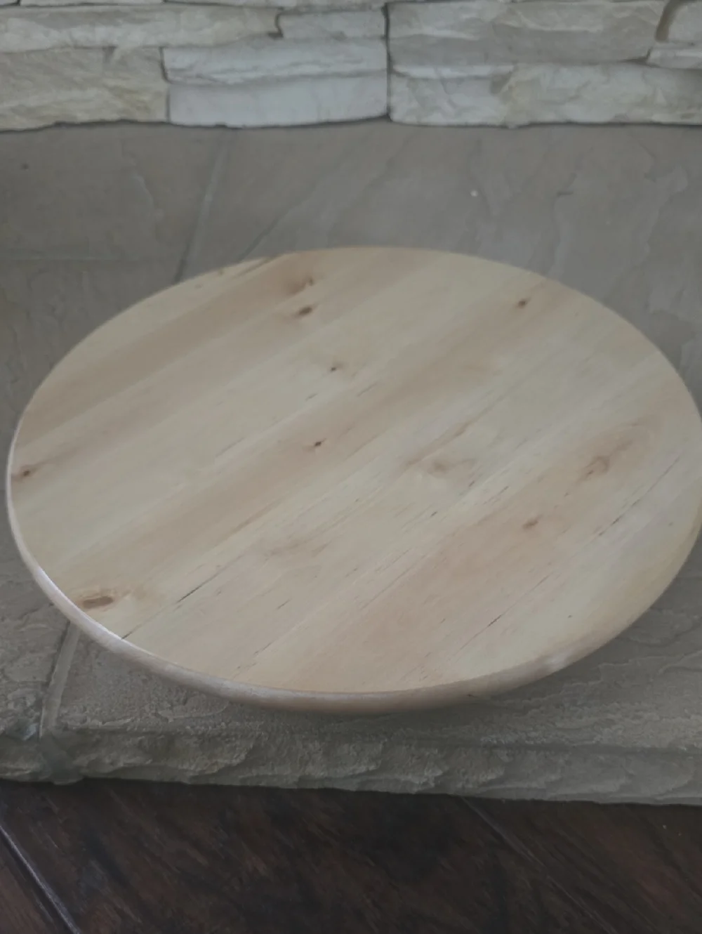 IKEA Natural Light Wood Round Lazy Susan Serving Board.